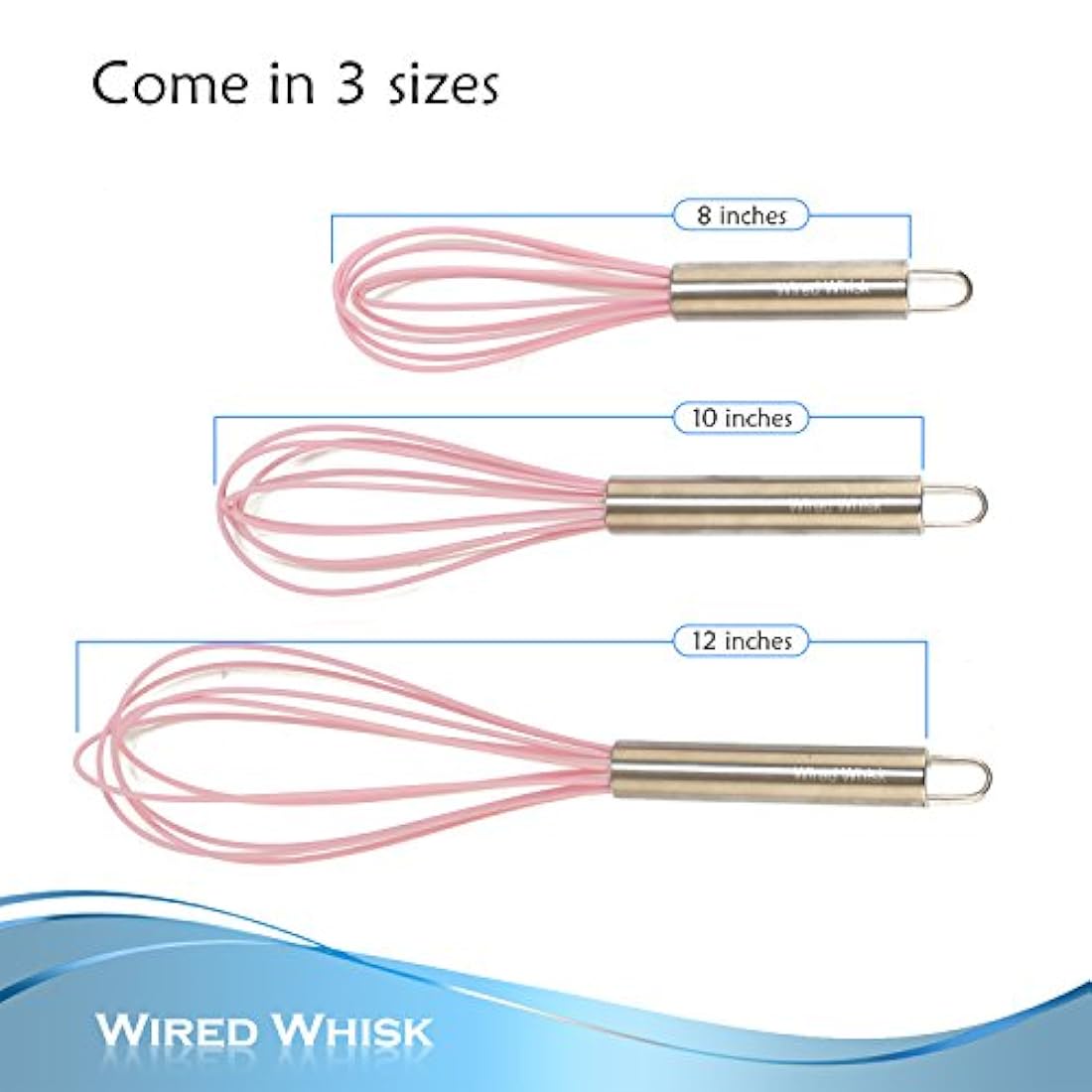 juego de 3 batidoras de silicona, instrumentos de cocina