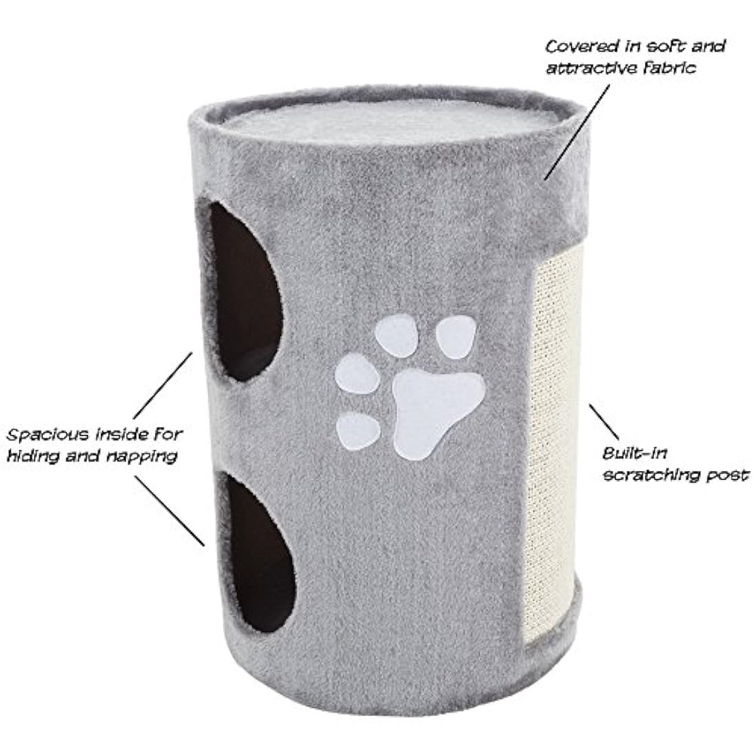 Condo para gatos 2 pisos doble agujero con superficie