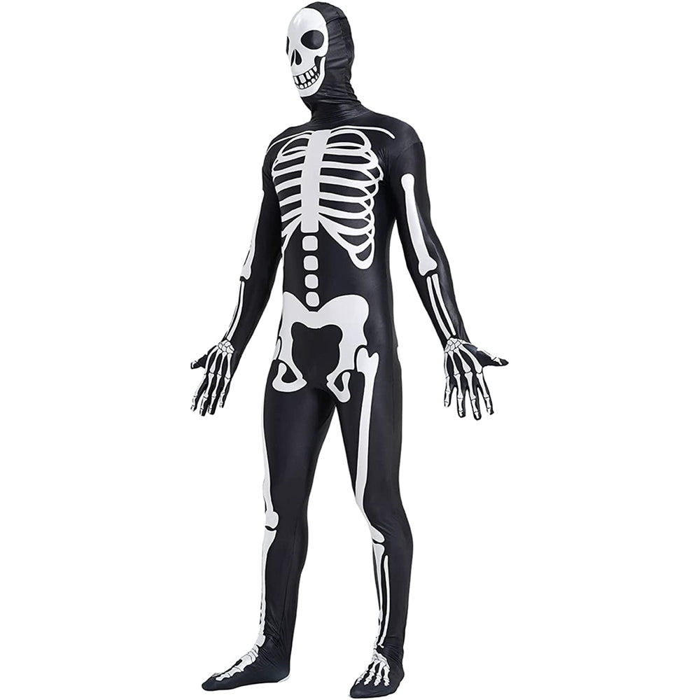 Disfraces de Halloween de esqueleto talla M negro y blanco