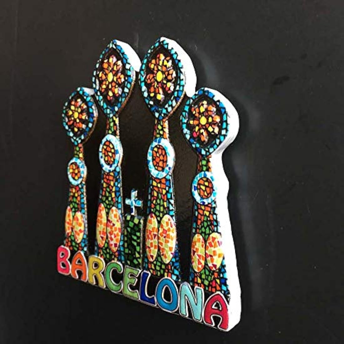 Imán para nevera en 3D, hecho a mano, de resina, Barcelona