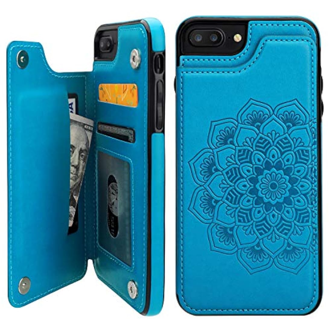 Vaburs - Funda tipo cartera para iPhone 7 Plusgolpes