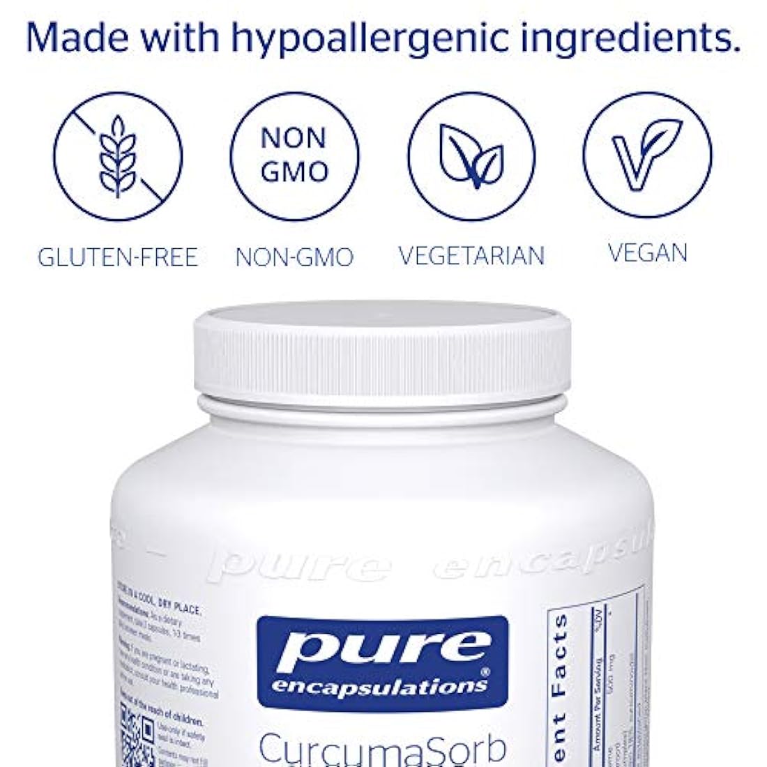 Cápsulas cúrcuma CurcumSorb de Pure Encapsulations,180 cáp