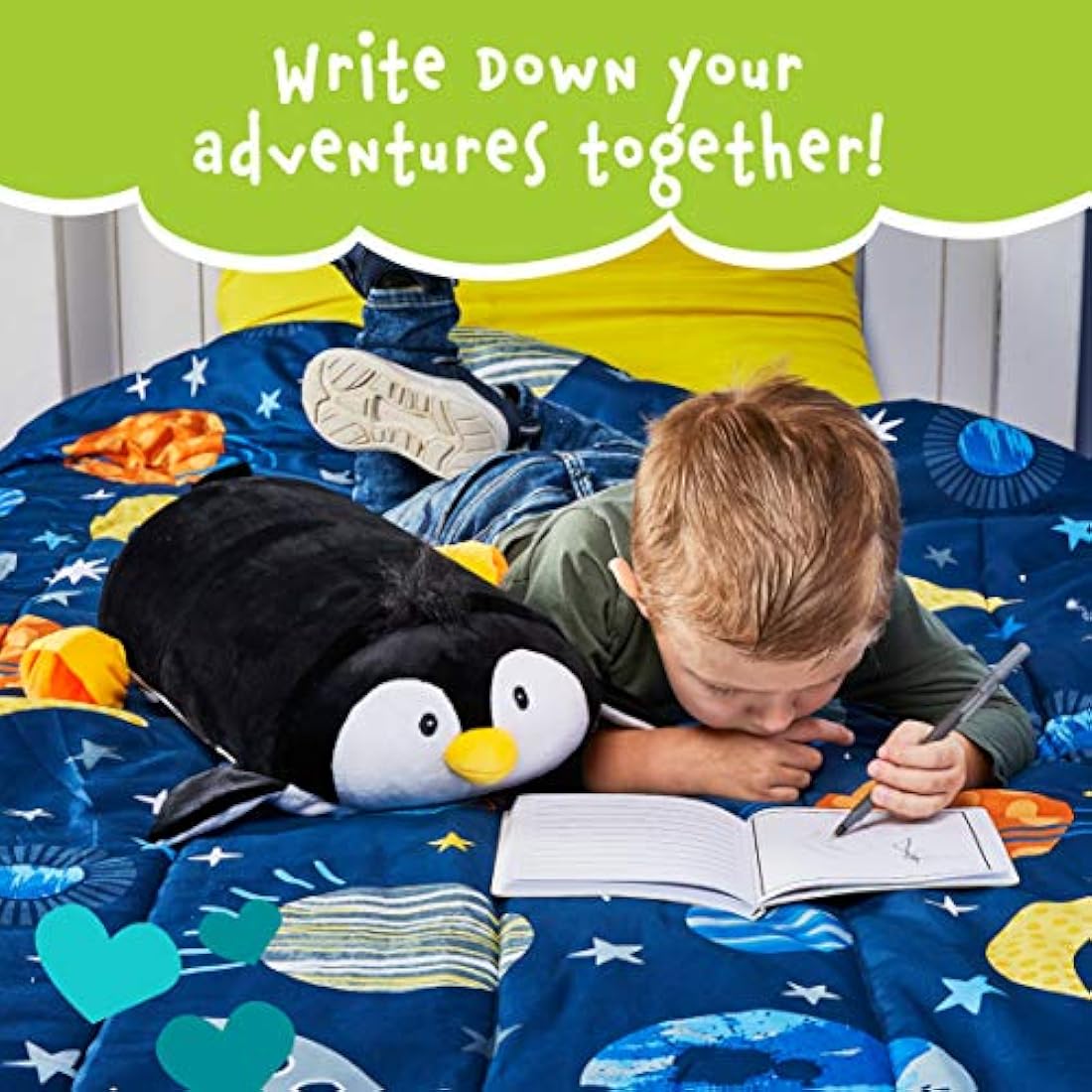 Almohada de espuma viscoelástica con diario para niños