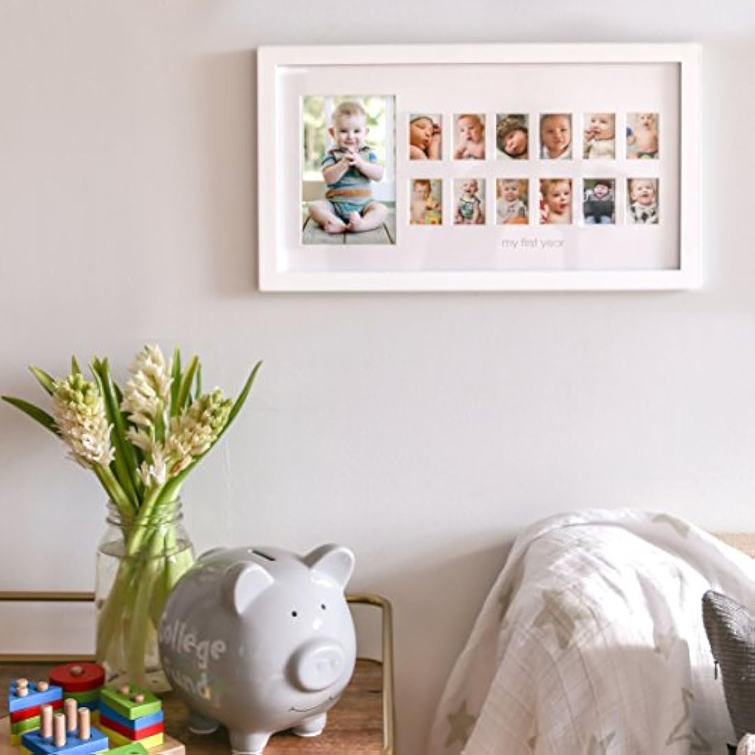 Álbum de fotos de recuerdo Mi primer año Pearhead, mensual