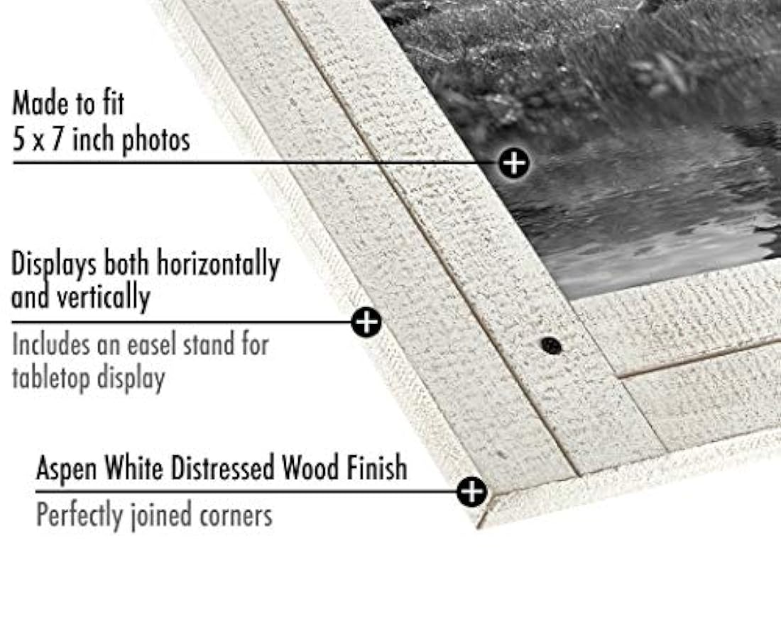 Americanflat Marco de madera envejecida listo para colgar