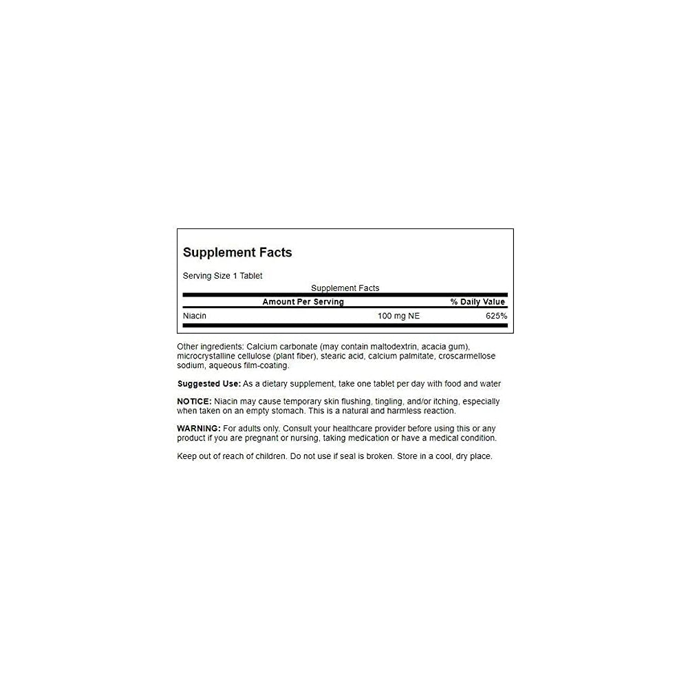 Suplemento Niacina (vitamina B3) vitamínico 250 cap 100 mg