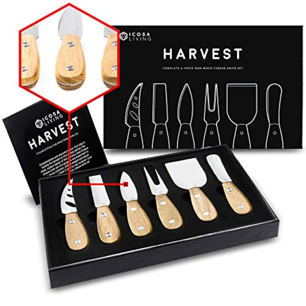 Harvest - Juego de 6 cuchillos de queso de alta calidad