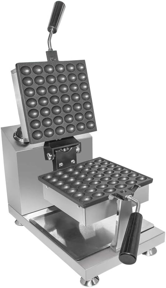 Máquina de Waffles Bubble ALDKitchen, Acero Inoxidable, Rotativa