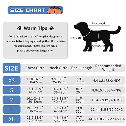 Doglay Chaleco salvavidas de tiburón para perro, chaleco salvavidas ajustable para natación con mango de rescate para perros pequeños, medianos y grandes