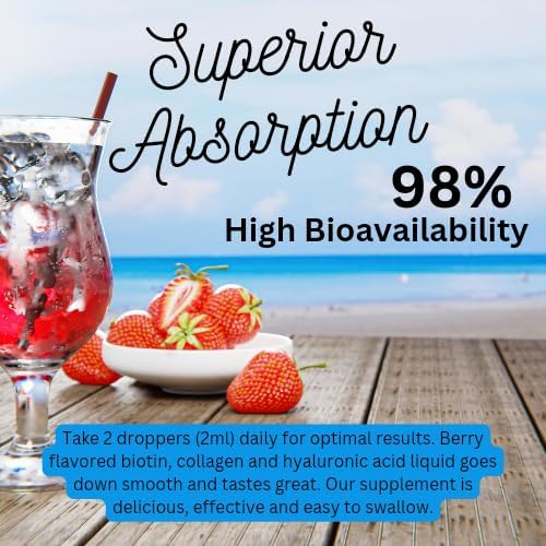 Gotas de colágeno líquido premium con biotina