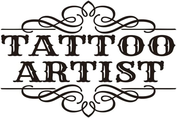 Vinilo Decorativo para Estudio de Tatuajes, AFN132, 22x16 Pulgadas