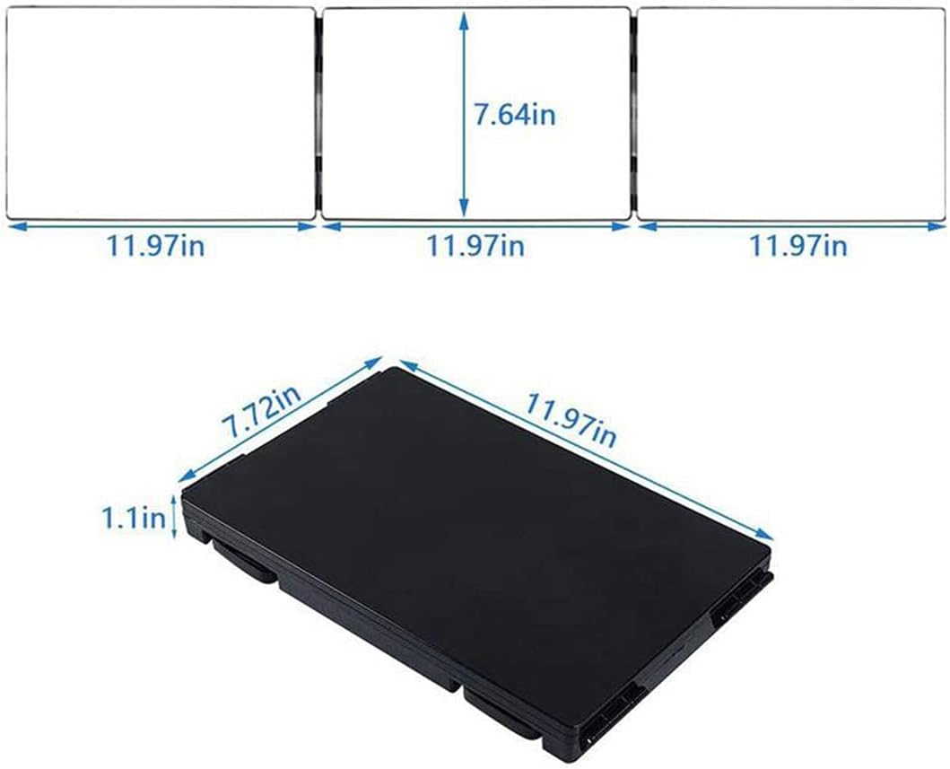 Espejo de 3 vías para corte de cabello con LED HIEEY