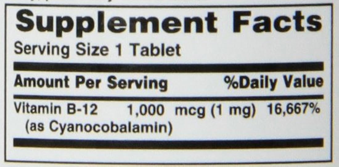Comprimidos de B12 Natures Bounty