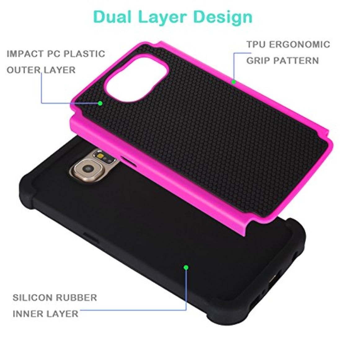 Funda para telefonos Galaxy S6 a prueba de golpes
