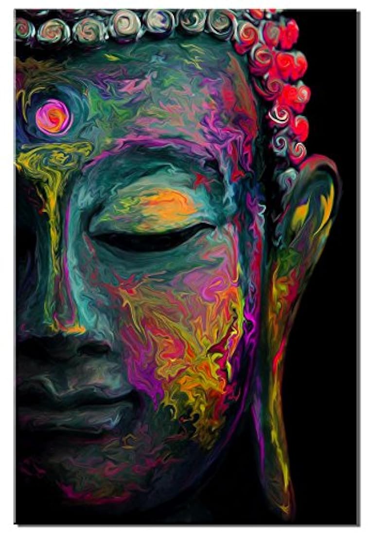 Sunfrower Art - Lienzo decorativo para pared, diseño de Buda