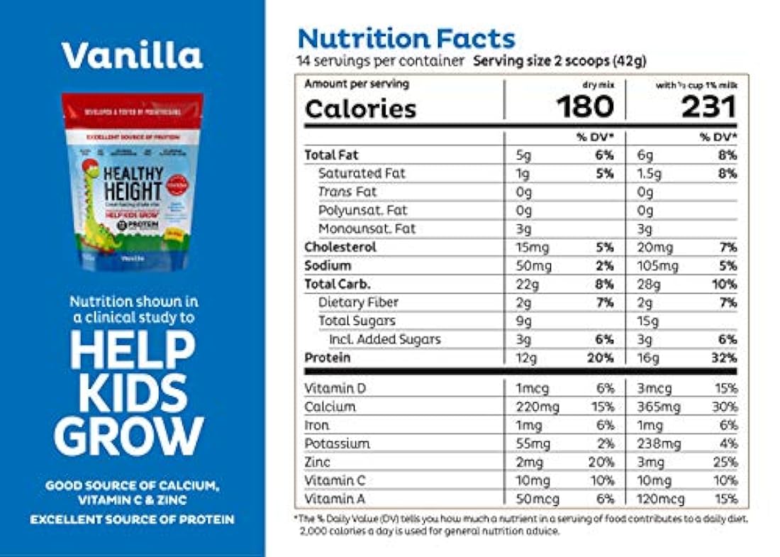 Mezcla de batidos nutricional de proteínas para niños