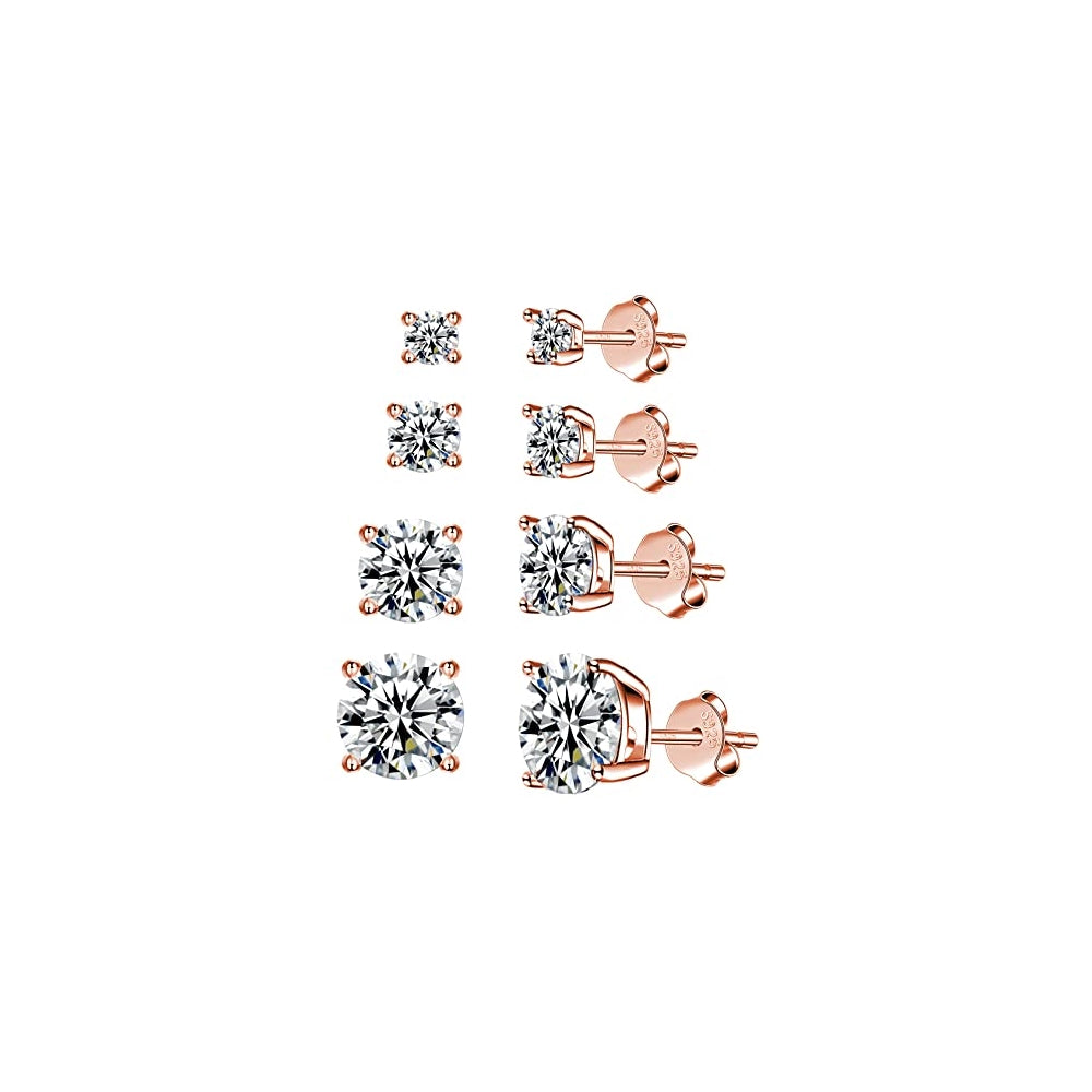 Aretes de plata hipoalergénicos para mujeres y niñas