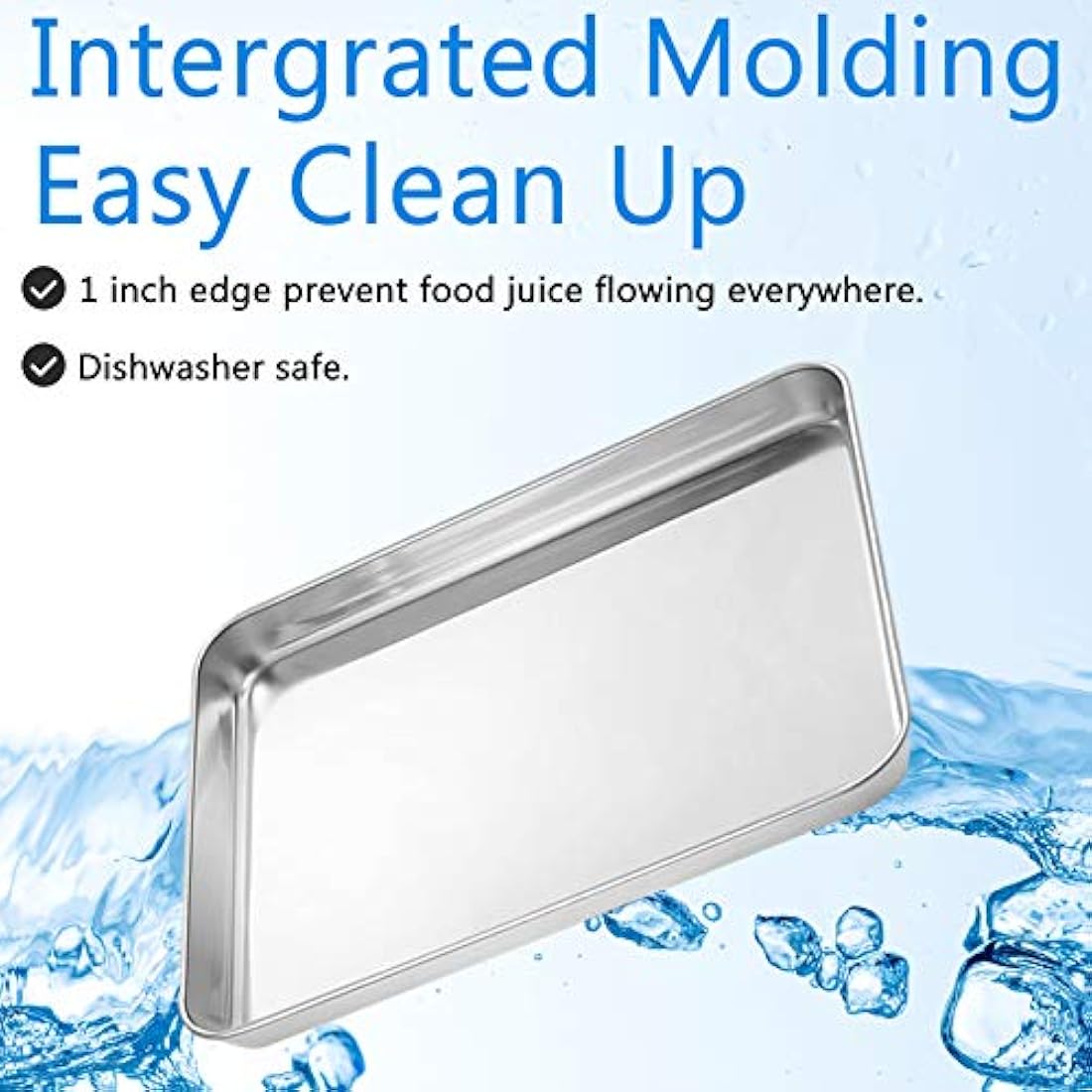 Bastwe - Juego de 5 hojas para hornear, acero inoxidable