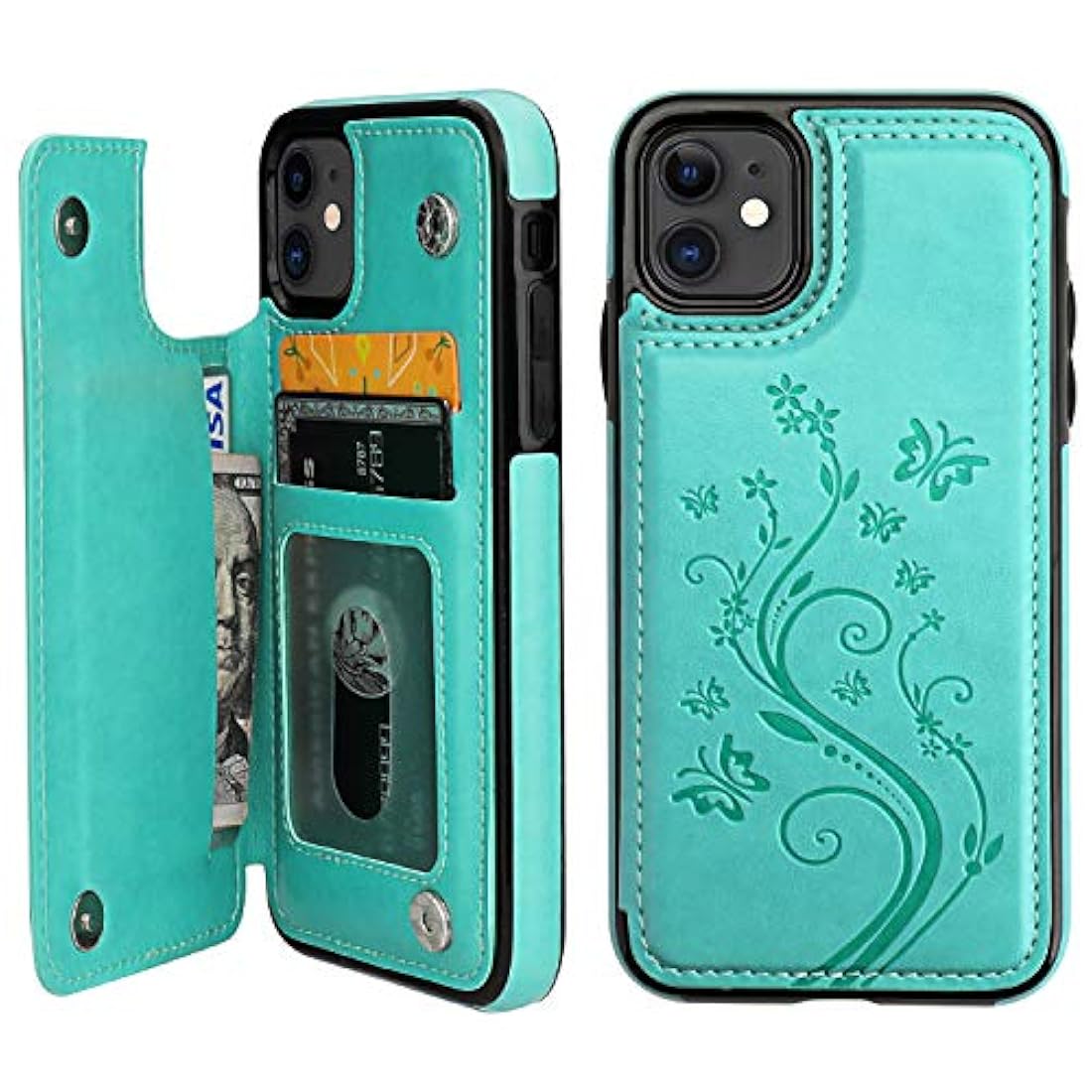 Funda tipo cartera para iPhone 11 Vaburs -