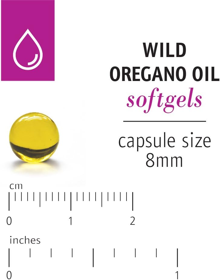 Cápsulas de Aceite de Orégano Silvestre, Alto Carvacrol, 60 cáps.