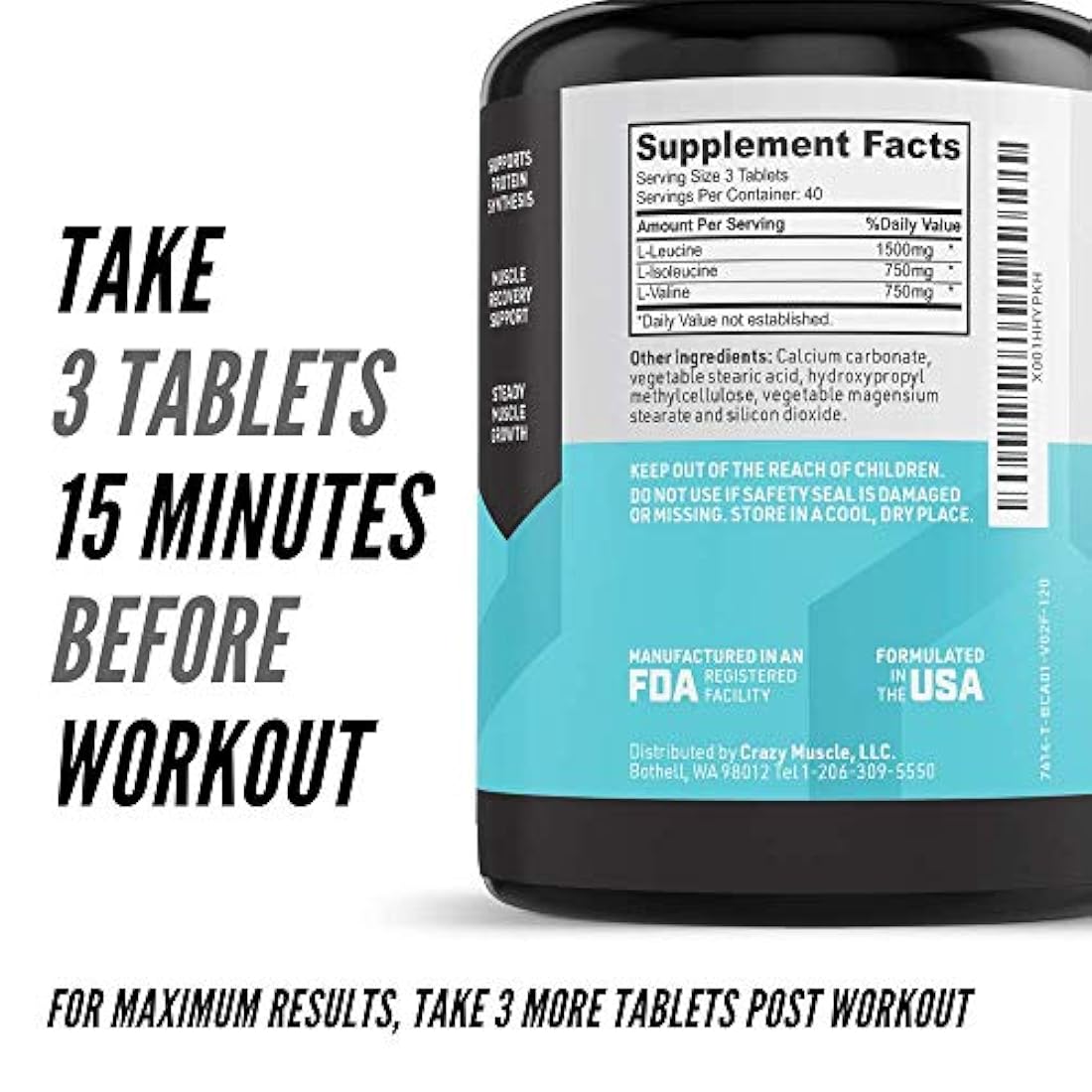 frasco de aminoácidos esenciales de cadena ramificada