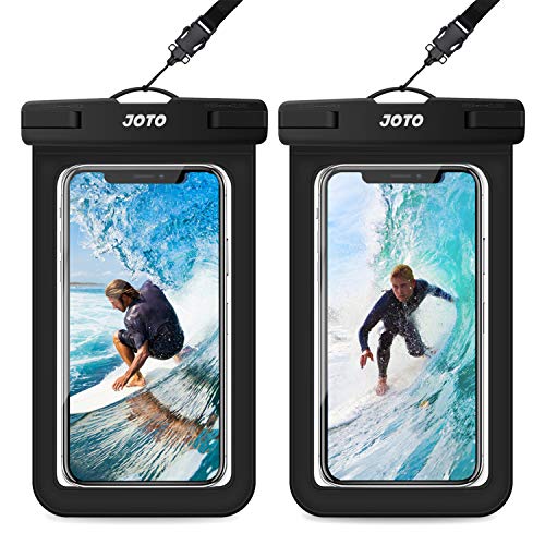 Funda Joto impermeable, universal, resistencia al agua IPX8, para iPhone 12 Pro Max, 11 Pro Max, Xs Max, XR, X, 8, 7, 6S, Galaxy S20 Ultra, S10 Note10 y 9, hasta 6.9, 2 unidades