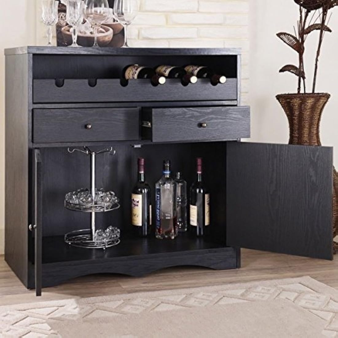 Abyssaly Papel de contacto de madera negra autoadhesivo