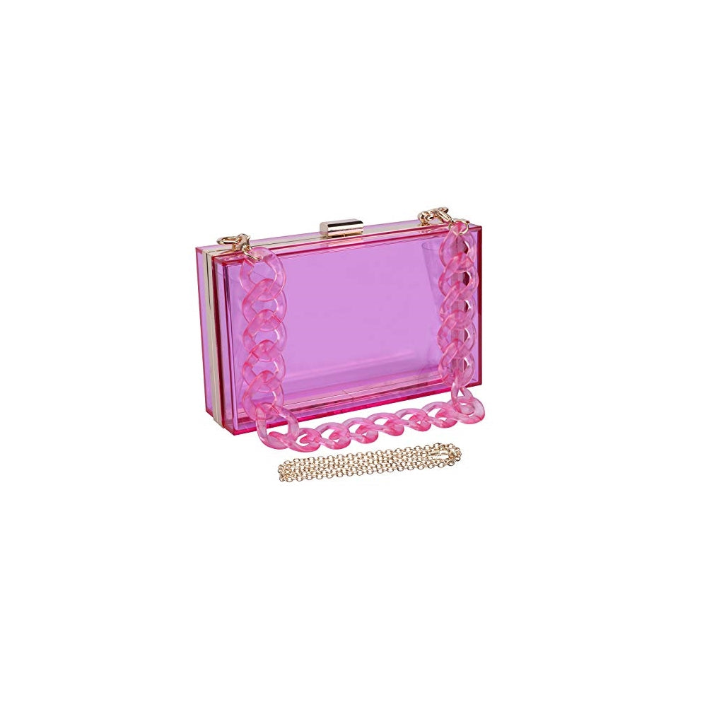 Bolsos de noche de acrílico transparente para mujer