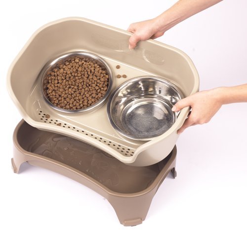 Cuencos elevado para perros y gatos de acero inoxidable