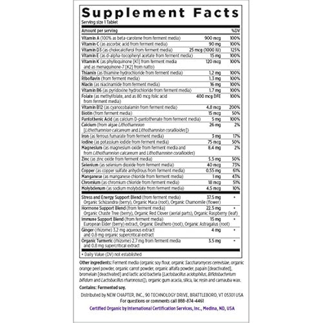 Tabletas multivitamínicas, ANC-200 para la mujer