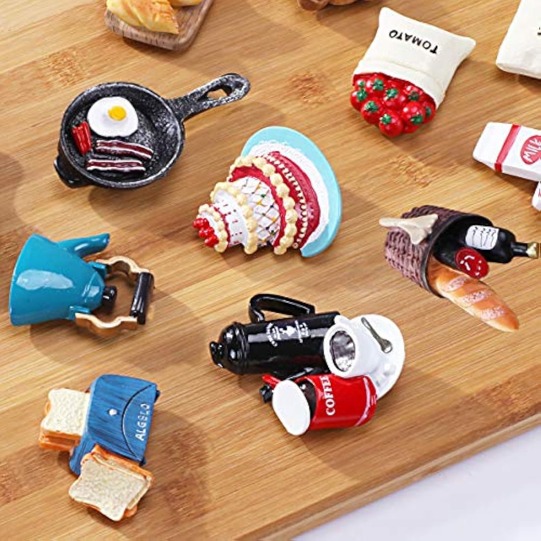 8 Imanes para nevera, con forma de comida para decoración