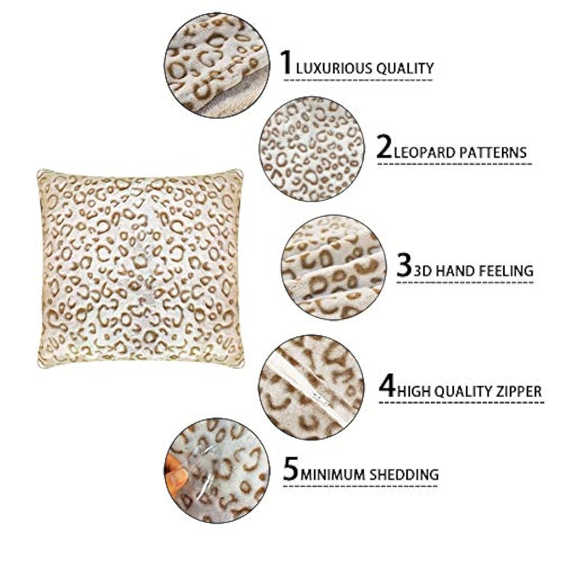 Juego de 2 fundas de almohada de felpa.