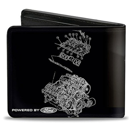 Billetera bifold Mustang con hebilla
