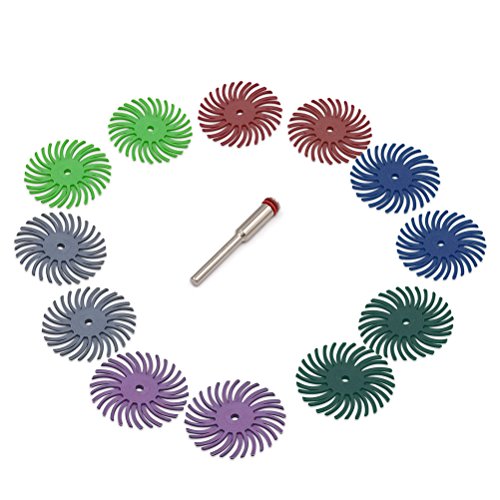 Kit de cepillos abrasivos de disco de cerdas 60pcs 25mm 1