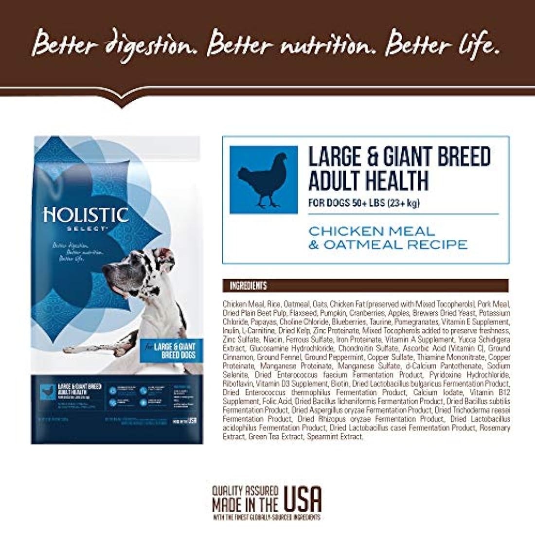 Holistic Select - Alimento para perro seco natural grande