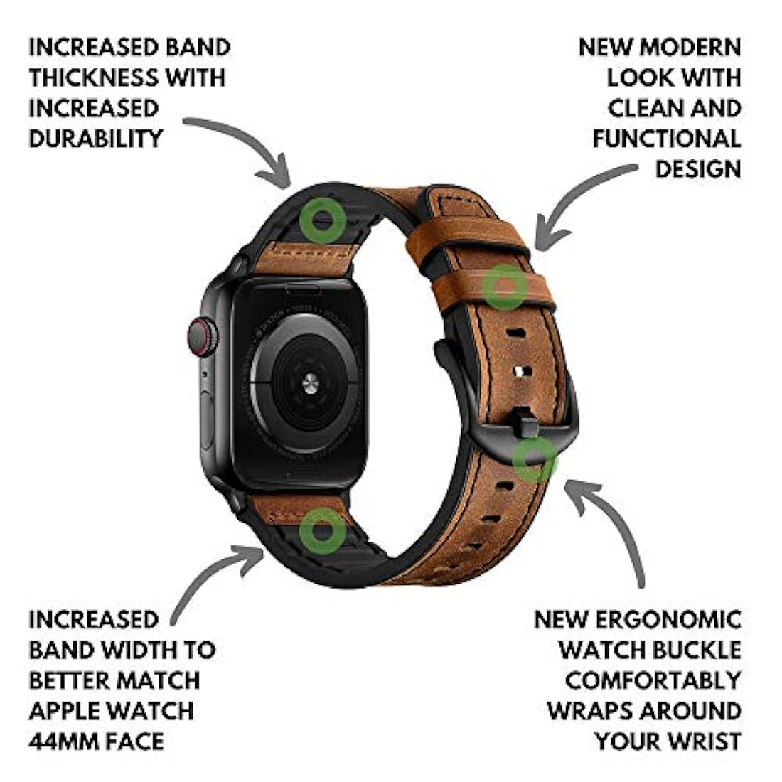 Bandas de repuesto marrón oscuro a prueba de sudor