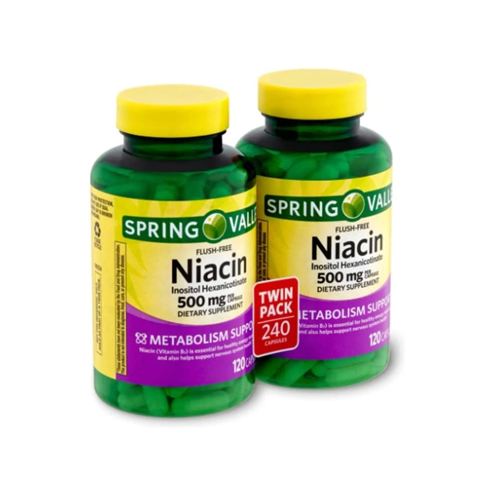 Suplementos Niacina sin descarga (B-3)500 mg 2 pack