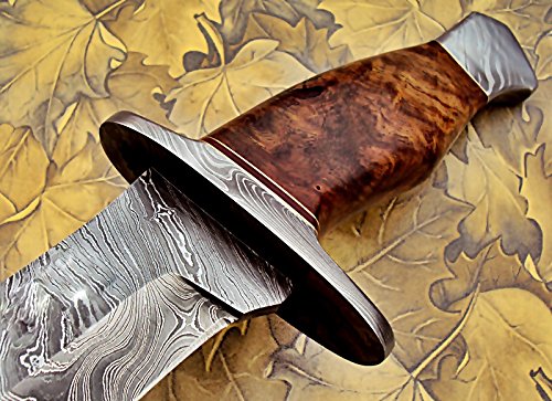 Cuchillo de caza hecho a mano de acero de Damasco 13.00