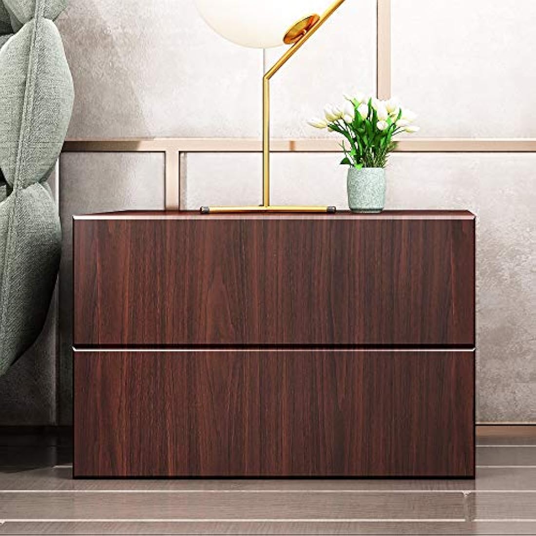 papel de vinilo decorativo tipo madera oscura (197 x 24)