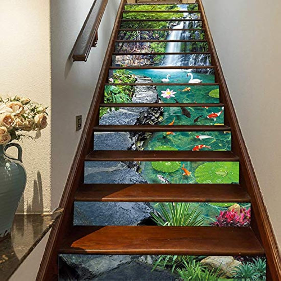 FLFK - Pegatinas 3D para escaleras, autoadhesivas