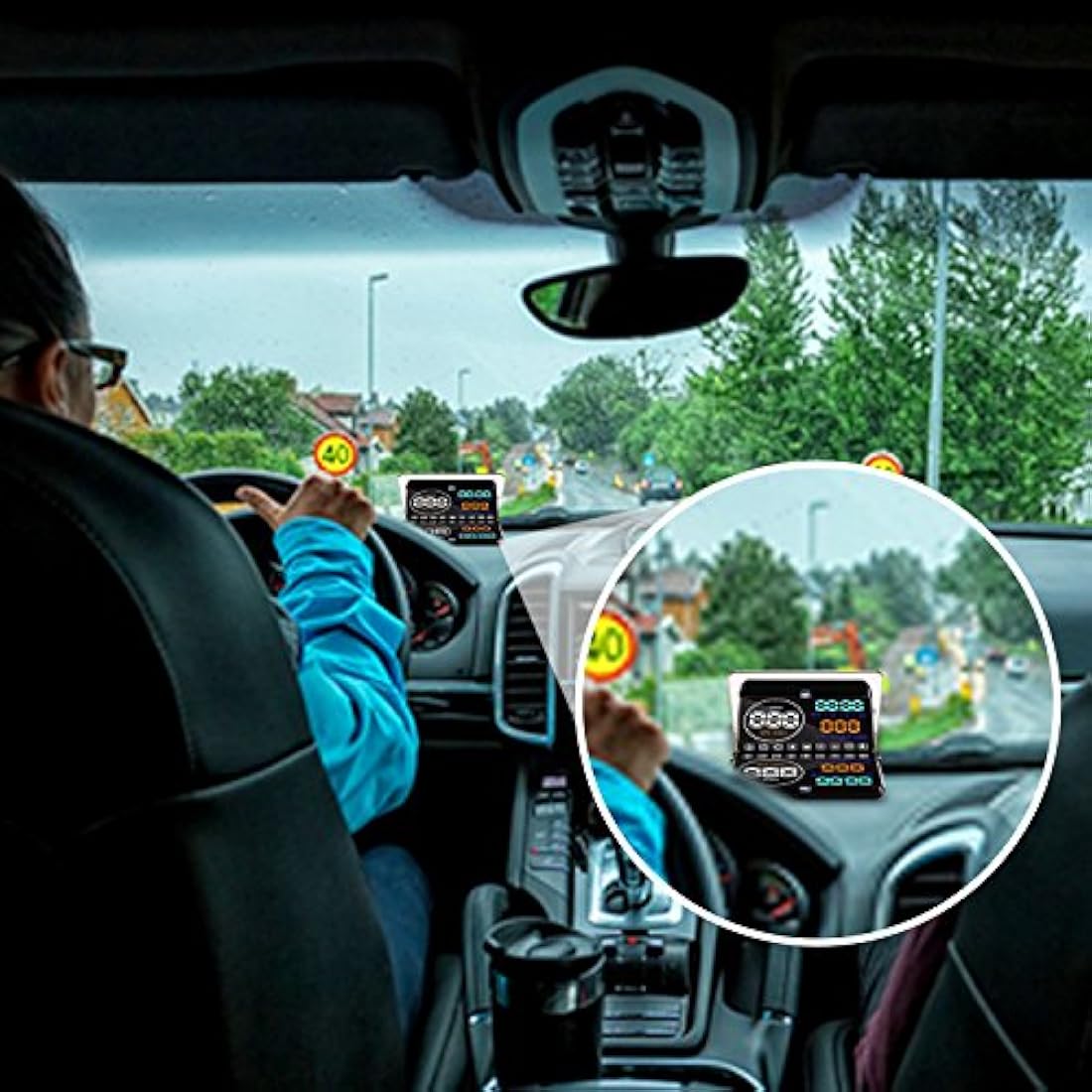 Proyector universal de monitor Head-Up PYLE PHUD18OBD.5