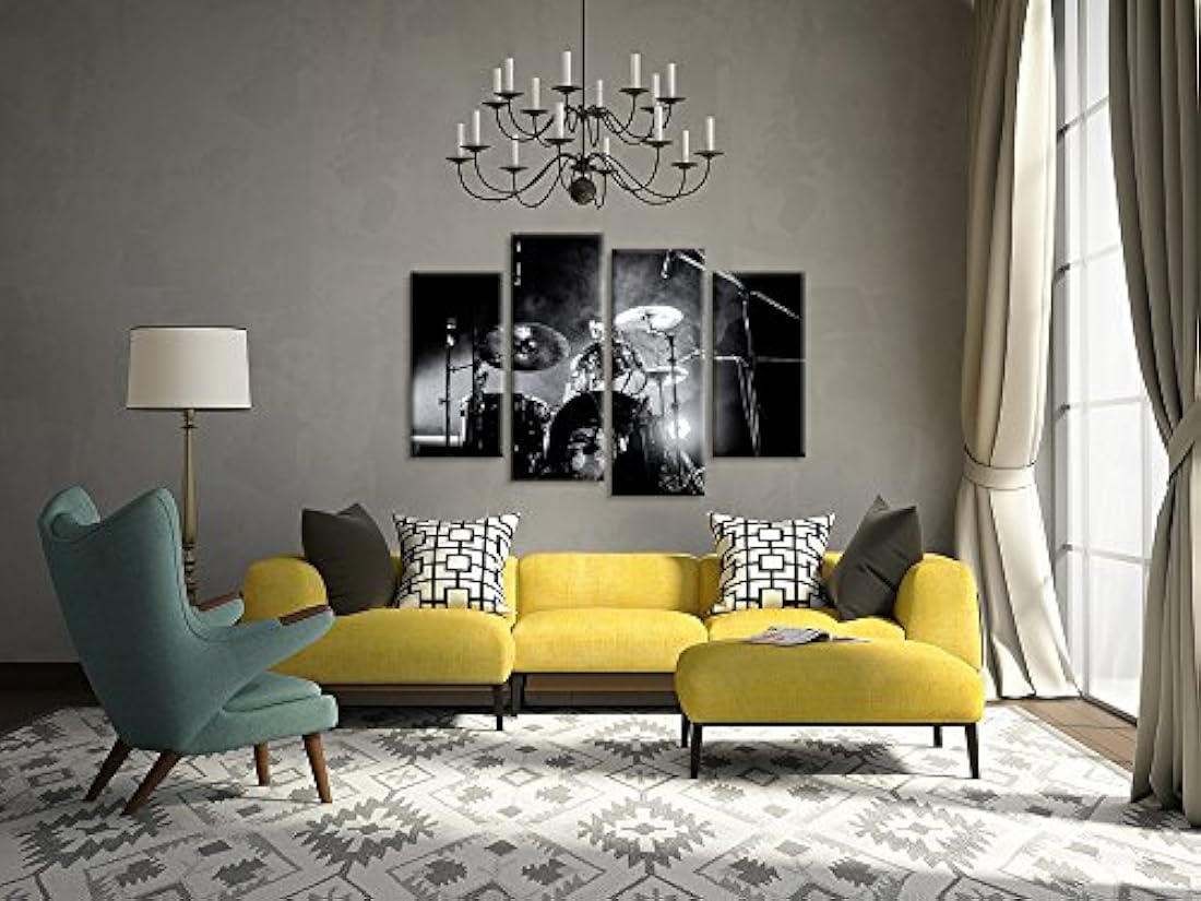 4 pieza con luces en blanco y negro - iHAPPYWALL