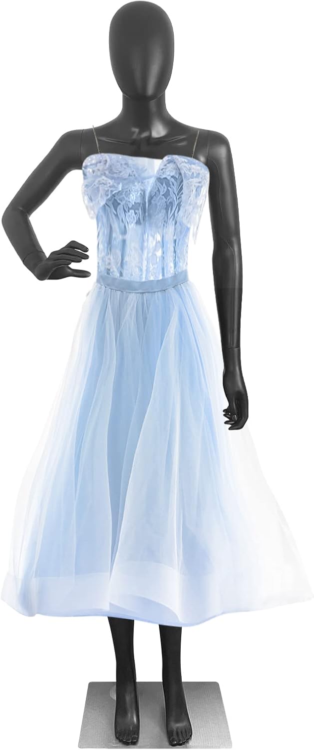 Maniquí femenino ajustable 70 con base de metal, modelo 1234