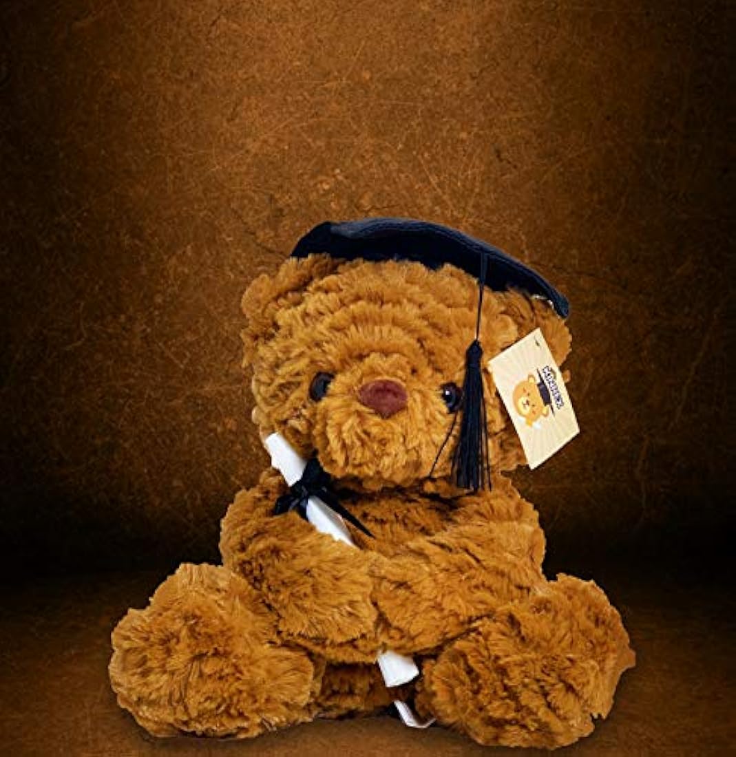 KINREX - Oso de peluche con diseño graduación, marrón