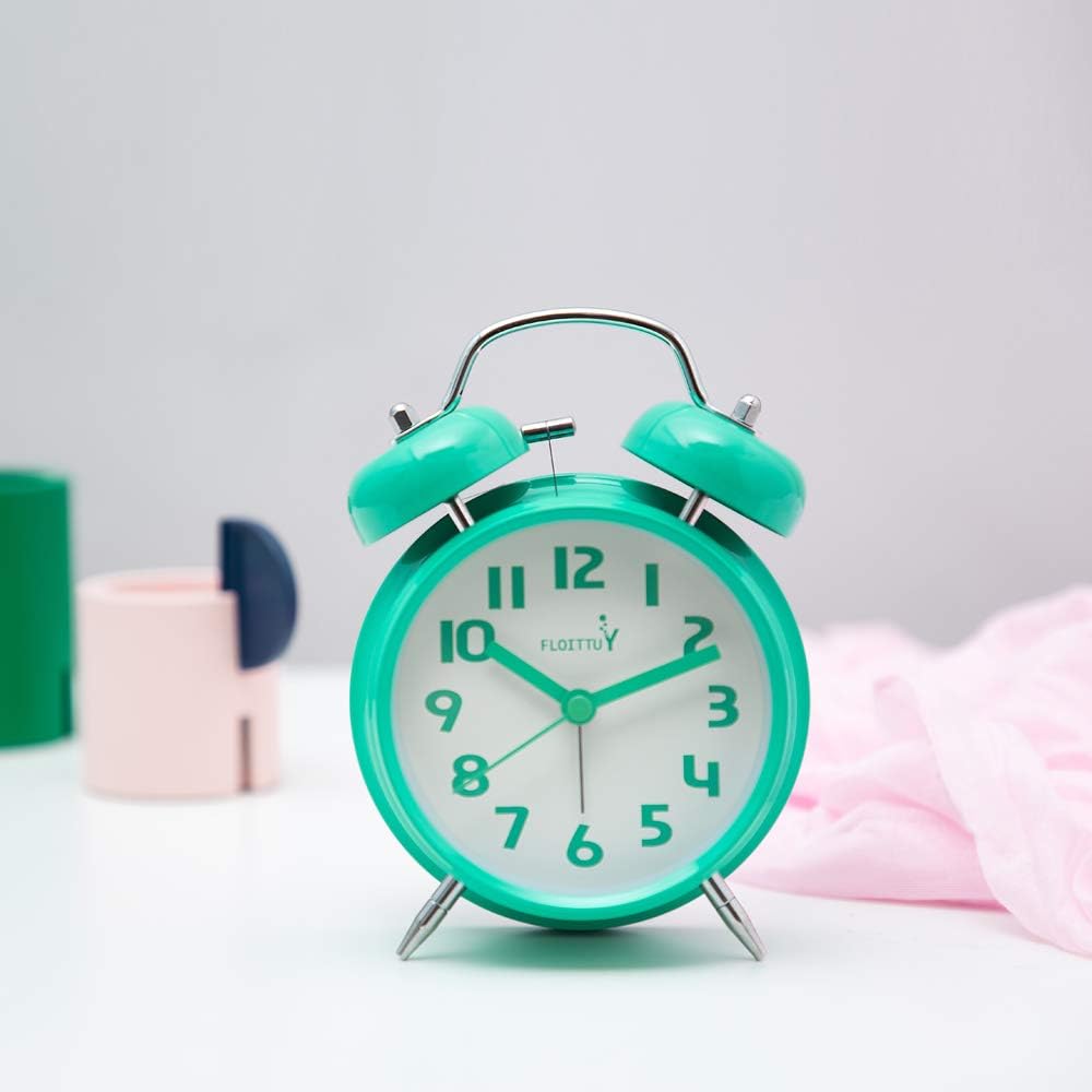 Reloj despertador con campana, luz de fondo, modelo 4