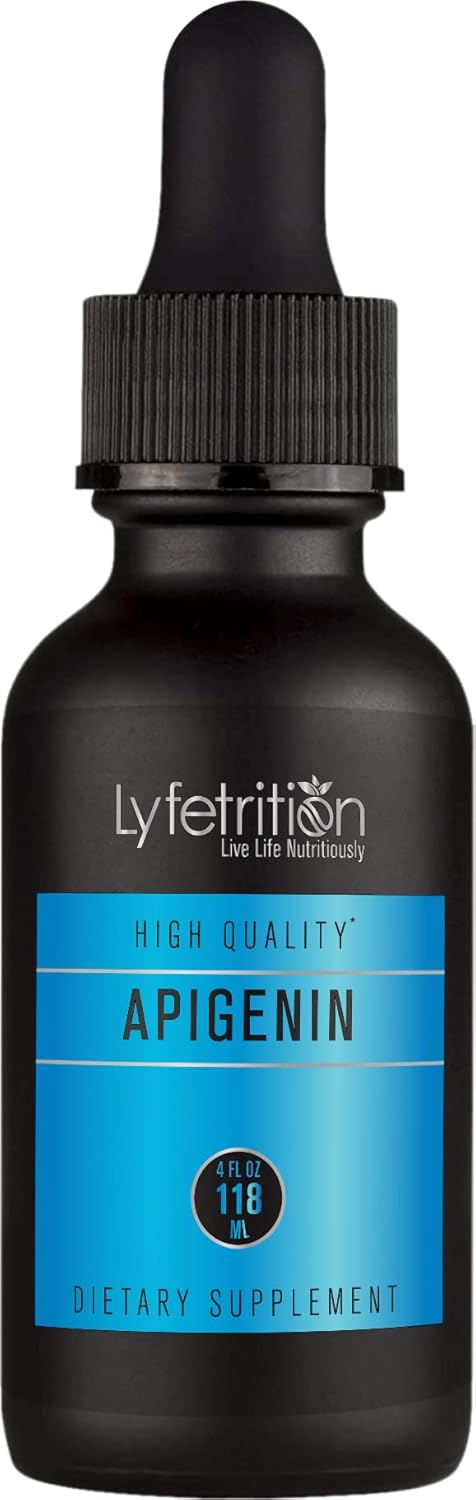 Suplemento de apigenina de 70 mg líquido de 4 onzas Lyfetrition