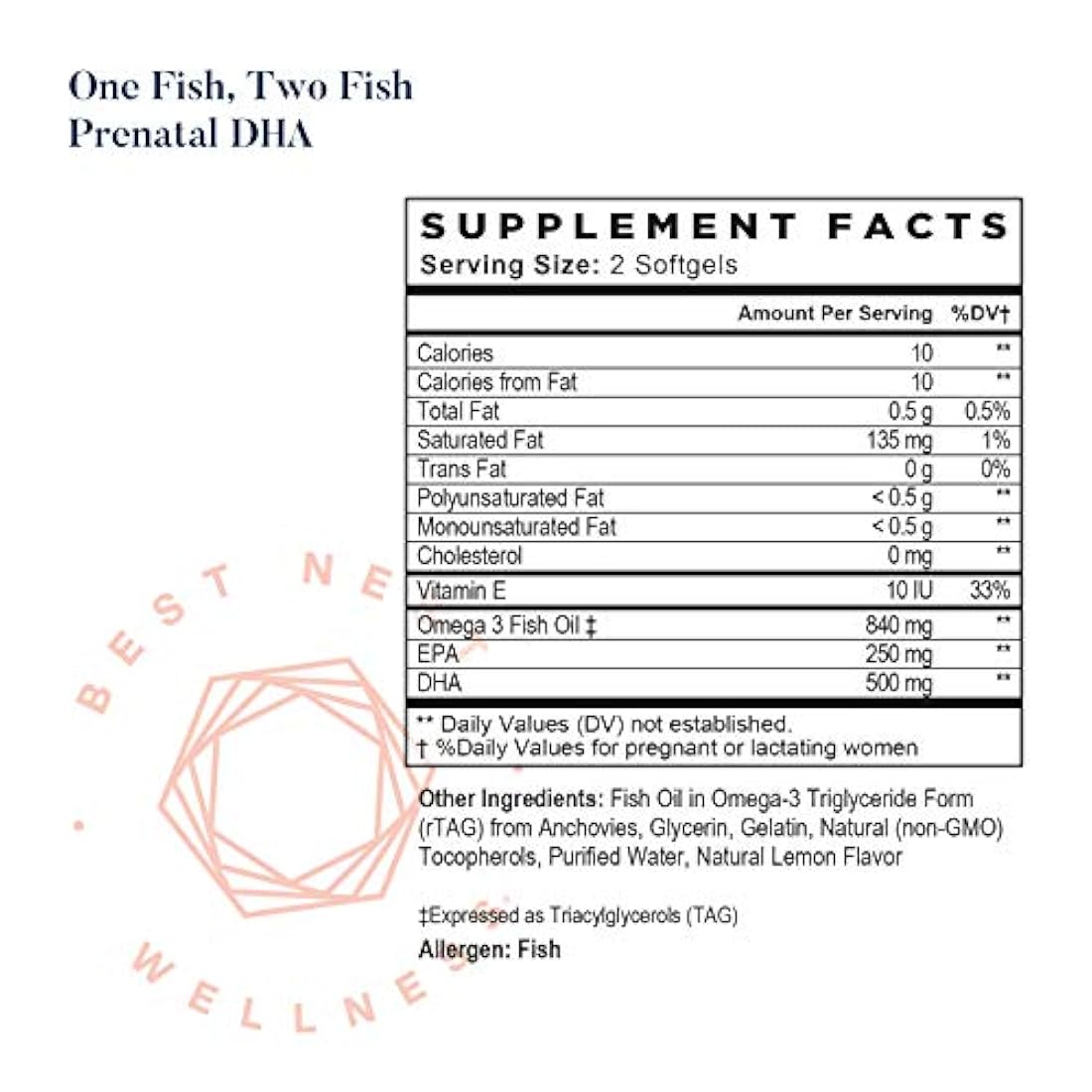 Suplemento de aceite de pescado sabor a limón