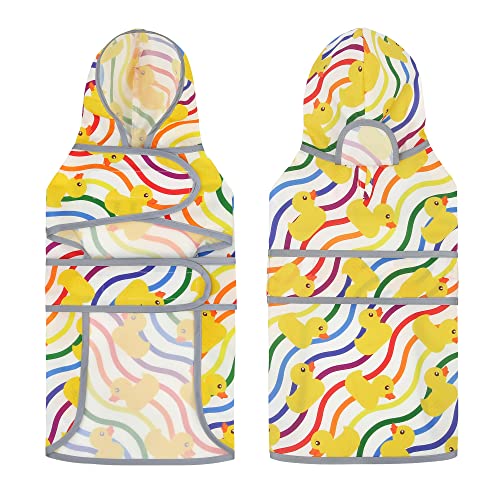 Chubasquero para perros con capucha y agujero para correa, abrigos reflectantes XS para perros, impermeable para perros pequeños