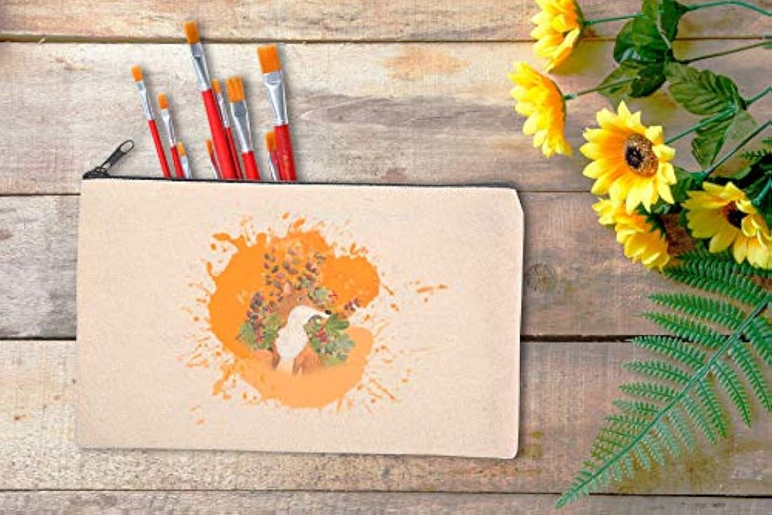 10 bolsas de lona en blanco para manualidades y maquillaje