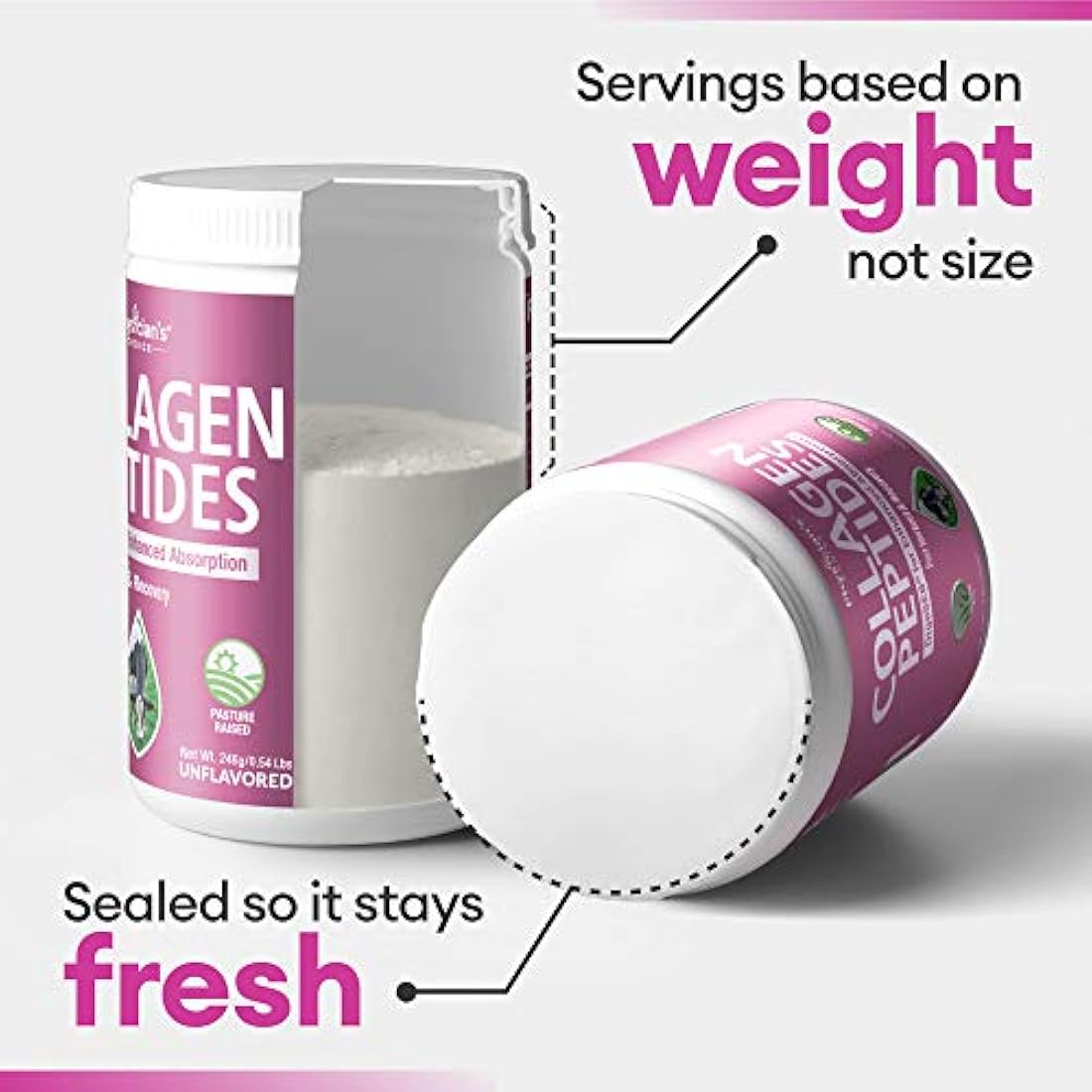 Péptidos de colágeno en polvo apoya el cabello, la piel